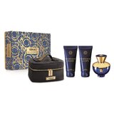Versace Dylan Blue pour Femme Ajándékszett, Eau de Parfum 100ml +Shower gel 100ml + Body lotion 100ml +bag