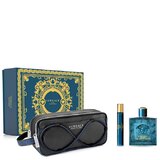 Versace Eros Ajándékszett, Eau de Parfum 100 ml + Eau de Parfum 10 ml + kozmetikai táska