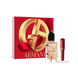 Giorgio Armani Sí Intense - refillable Ajándékszett, eau de parfum 100 ml + lipsatin 4 ml
