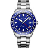 Rotary GB05108/05 Henley GMT men`s 41mm 10ATM