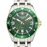 Swiss Alpine Military 7034.1144 Mens Watch Sierra two tone green 42mm 10ATM