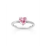 Thomas Sabo TR2476-051-9-54 Silver Ring with pink Stone in Heart Shape Ladies