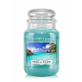 Country Candle Tropical Waters nagy, 2 kanócos illatgyertya (652 g)