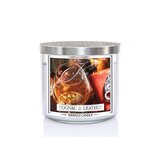 Kringle Candle Cognac & Leather 3 kanócos illatgyertya 411g