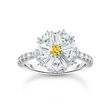 Thomas Sabo TR2493-051-4-54 Cocktailring Blume mit Steinen silber Damen