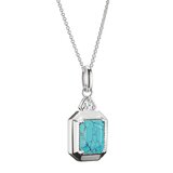 Thomas Sabo KE2366-405-17-L45V Necklace Octagon with imitation turquoise Elyndra Silver Ladies