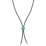 Thomas Sabo KE2344-805-17-L80 Necklace Turquoise stone leather Elyndra Silver, Adjustable Ladies