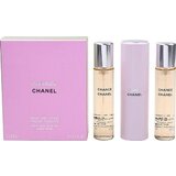 Chanel Chance - utántölthető Eau de Toilette, 3x20ml (1x refillabel+ 2x refill)