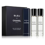 Chanel Bleu de Chanel Eau de Parfum, 3x20ml (1x tölthető+ 2x töltet)