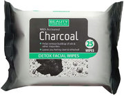 Charcoal activated carbon cosmetic wipes (Detox Facial Wipes) 25 pcs