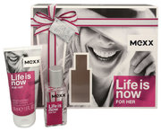 Mexx Life Is Now for Her Ajándékszett, Eau de Toilette 15ml + Body Milk 50ml