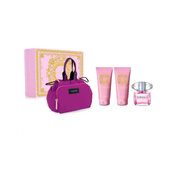Versace Bright Crystal Ajándékszett, eau de toilette 90 ml + shower gel 100 ml + body lotion 100 ml + bag
