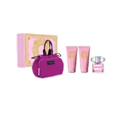 Versace Bright Crystal Ajándékszett, eau de toilette 90 ml + shower gel 100 ml + body lotion 100 ml + bag