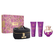 Versace Dylan Purple Ajándékszett, Eau de Parfum 100 ml + testápoló 100 ml + tusfürdő 100 ml + táska