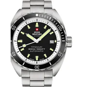 Swiss Military SMA34100.02 Diver Titanium Automatic Mens Watch 42mm 30ATM