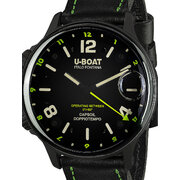 U-Boat 9675 Capsoil Doppiotempo DLC GMT Mens Watch 55mm 10ATM