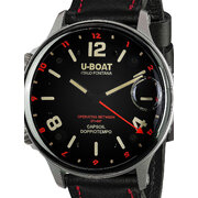 U-Boat 9674 Capsoil Doppiotempo SS GMT Mens Watch 55mm 10ATM