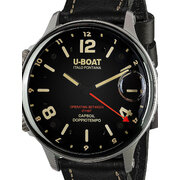 U-Boat 9672 Capsoil Doppiotempo SS GMT Mens Watch 55mm 10ATM