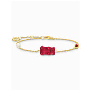 Thomas Sabo A2151-430-10-L19V Gold-plated Goldbears bracelet w. pearl and stone