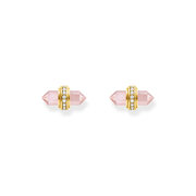 Thomas Sabo H2281-414-9 Gold stud earrings w. pink onyx 