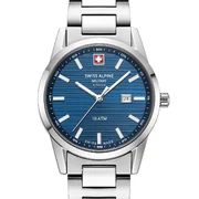 Swiss Alpine Military 7767.1135 Ladies Watch Argos silver blue 34mm 10ATM Swiss Alpine Military 7767.1135 Ladies Watch Argos silver blue 34mm 10ATM