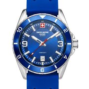 Swiss Alpine Military 7034.1835 Mens Watch Sierra silver blue 42mm 10ATM