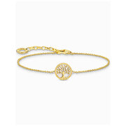 Thomas Sabo A2160-427-39-L19V Gold-plated bracelet w. Tree of Love pendant