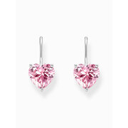 Thomas Sabo H2288-051-9 Silver dangle earring w. pink zirconia heart 