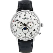 Zeppelin 7036-1 LZ 129 Hindenburg Moonphase Mens Watch 40mm 3ATM