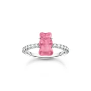 Thomas Sabo TR2459-052-9-54 Silver Ring with pink Gold Bears and Zirconia Ladies