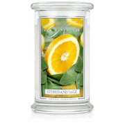Kringle Candle CITRUS & SAGE nagy 2 kanócos illatgyertya (624 g)