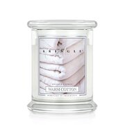 Kringle Candle Warm Cotton közepes 2 kanócos illatgyertya (411 g)
