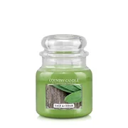 Country Candle Sage & Cedar közepes 2 kanócos illatgyertya (453 g)