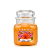 Country Candle Sunshine & Daisies illatgyertya közepes, 2 kanócos (453 g)