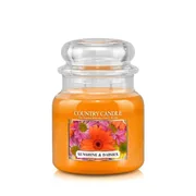 Country Candle Sunshine & Daisies illatgyertya közepes, 2 kanócos (453 g)