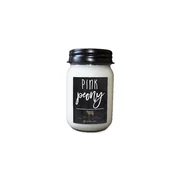 TEJHÁZ GYERTYA Pink bazsarózsa illatú gyertya Farmhouse Jar (368 g)