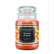 Country Candle FARMSTAND őszibarack és bazsalikom nagy 2 kanócos illatgyertya (652 g)