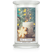 Kringle Candle Tea & Cookies nagy 2 kanócos illatgyertya (624 g)