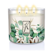 Kringle Candle TUMBLER Eucalyptus Cotton 3 kanócos illatgyertya (411g)