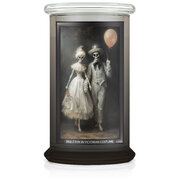 Kringle Candle Halloween Print Based Skeleton viktoriánus jelmezben, nagy, két kanócos illatgyertya (624 g)