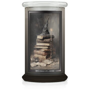 Kringle Candle Halloween Print Based Witch Magic Spell Books nagy, két kanócos illatgyertya (624 g)