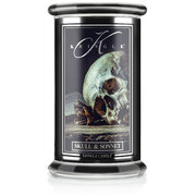 Kringle Candle Halloween Skull & Sonnet nagy, 2 kanócos illatgyertya (624 g)