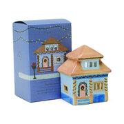 Paddywax Incense No.06 East Side House - kerámiaház Palo Santo illatával (1 teagyertyát + 20 tömjéntobozt tartalmaz)