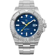 Paul Rich PR-46708 Mens Watch Crystal Bay Azure Sea Silver Blue 40mm 5ATM 