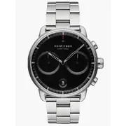Nordgreen PI42SI3LSIBL Mens Watch Pioneer Chronograph 42mm 10ATM 