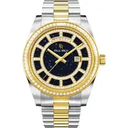 Paul Rich PR-47457 Mens Watch Crown Legacy Silver Gold Aventurine Blue 40mm 5ATM