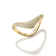Thomas Sabo TR2546-M01-14-56 Wave-Shaped Ring with White Cubic Zirconia for Women