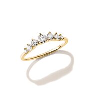 Thomas Sabo TR2551-M01-14-56 Ring with White Cubic Zirconia for Women, Gold-Plated