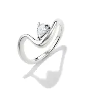 Thomas Sabo TR2543-051-14-56 Ring with White Teardrop-Shaped Cubic Zirconia for Women