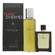 Hermes Terre D´Hermes Parfum Ajándékszett, Eau de Parfum töltet 125ml + Eau de Parfum tölthető 30ml